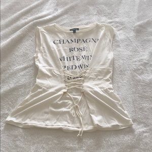 Express corset tie up top small SUNDAY FUNDAY